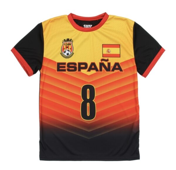 A soccer jersey with the number 8 on it.