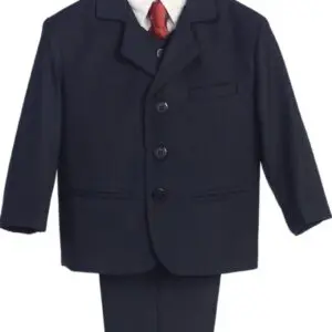 A suit and tie is shown on a child 's dress.